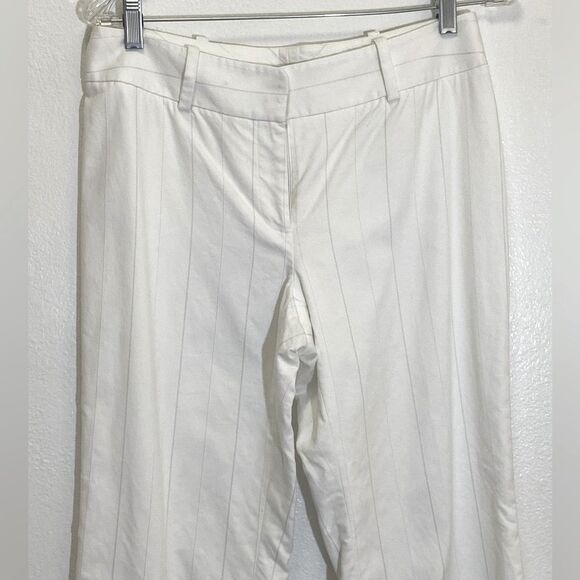 LOFT Ann Taylor - Wide Leg Pants with gray/silver pinstripes - size 6P - Picture 6 of 7